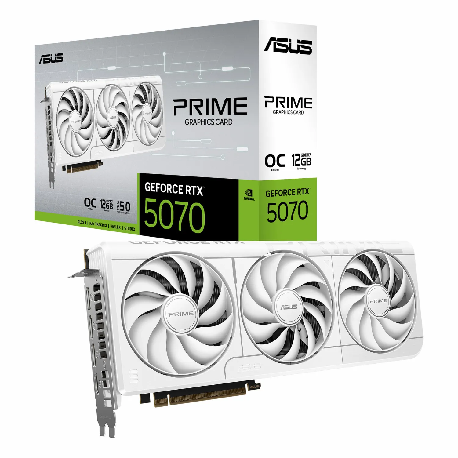 کارت گرافیک ایسوس RTX 5070 prime 12gb سفید